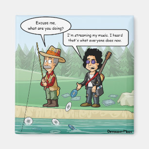 Music Streaming Funny Pun Kühlschrank Magnet