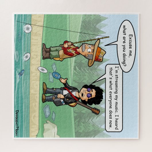 Music Streaming Funny Puzzle Jigsaw Puzzle (Horizontal)