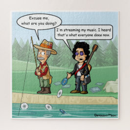 Music Streaming Funny Puzzle Jigsaw Puzzle