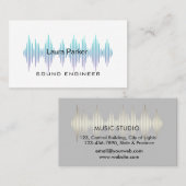 Music Studio Beruflich Sound Engineer Minimal B Visitenkarte (Vorne/Hinten)