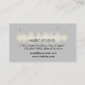 Music Studio Beruflich Sound Engineer Minimal B Visitenkarte (Rückseite)
