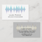 Music Studio Beruflich Sound Engineer Minimal B Visitenkarte (Vorne/Hinten)