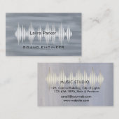 Music Studio Beruflich Sound Engineer Minimal B Visitenkarte (Vorne/Hinten)