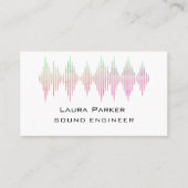 Music Studio Beruflich Sound Engineer Minimal B Visitenkarte (Vorderseite)