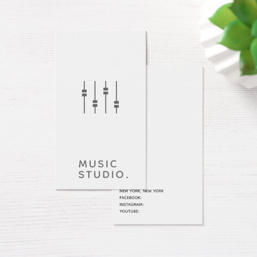 Music Studio Business Card (Schreibtisch)