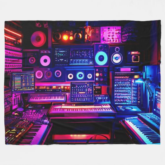 Music Studio Fleecedecke (Vorderseite (Horizontal))