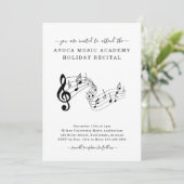 Music Studio Piano Violin Voice Einladung (Stehend Vorderseite)