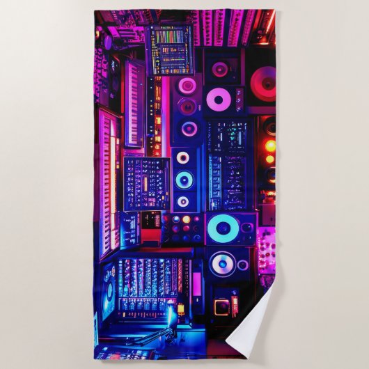 Music Studio Strandtuch (Vorderseite)