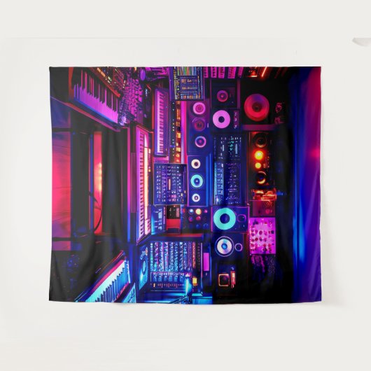 Music Studio Wandteppich (Vorderseite (Horizontal))