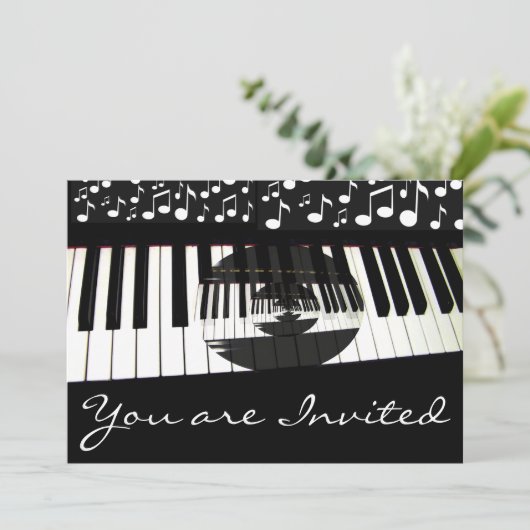 Music Style_ Einladung (Stehend Vorderseite)