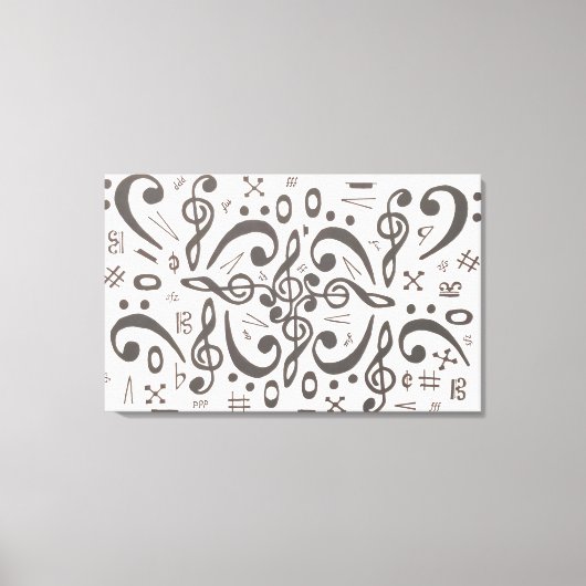 Music Symbols Leinwanddruck (Vorderseite)
