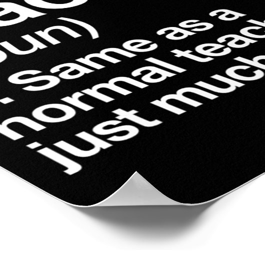 Music Teacher Definition Fun Ck To School First Da Poster (Ecke)