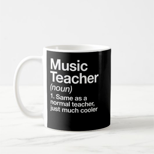 Music Teacher Definition Funny Back To School Firs Kaffeetasse (Links)