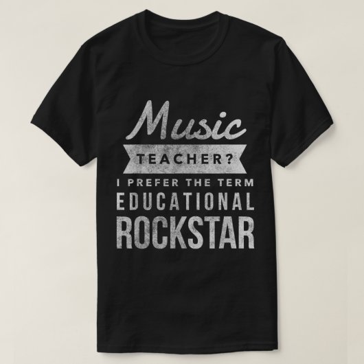 Music Teacher Educational Rockstar T-Shirt (Design vorne)