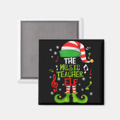 Music Teacher Elf Christmas Family Matching Xmas G Magnet (Vorderseite/Rückseite)