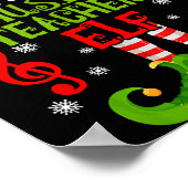 Music Teacher Elf Christmas Family Matching Xmas G Poster (Ecke)
