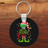Music Teacher Elf Christmas Family Matching Xmas G Schlüsselanhänger (Vorderseite)