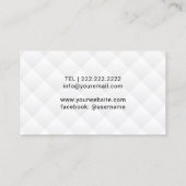 Music Teacher Gold 3D Clef Symbol Musical Visitenkarte (Rückseite)