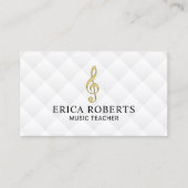 Music Teacher Gold 3D Clef Symbol Musical Visitenkarte (Vorderseite)