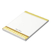Music Teacher Gold Piano Keyboard Musiker DJ Notizblock (Rotiert)
