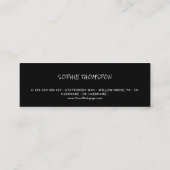 Music teacher guitar private lessons mini visitenkarte (Rückseite)