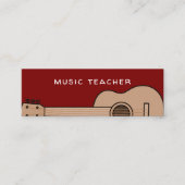Music teacher guitar private lessons mini visitenkarte (Vorderseite)