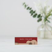 Music teacher guitar private lessons mini visitenkarte (Stehend Vorderseite)