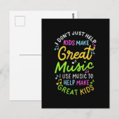 Music Teacher - Help Kids Make Music Postkarte (Vorne/Hinten)