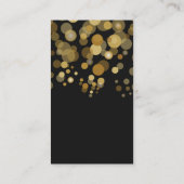 Music Teacher Musical Clef Logo Black Glitter Visitenkarte (Rückseite)