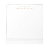 Music Teacher Notes Gold Elegant Notizblock (Vorderseite)