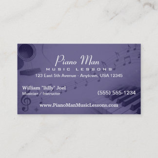Music Teacher | Private Music Lessons Visitenkarte