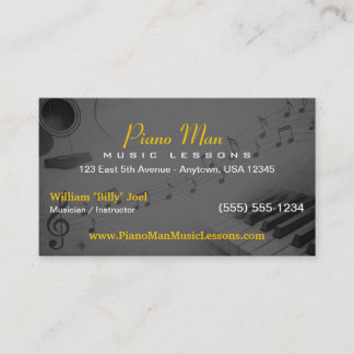 Music Teacher | Private Music Lessons Visitenkarte