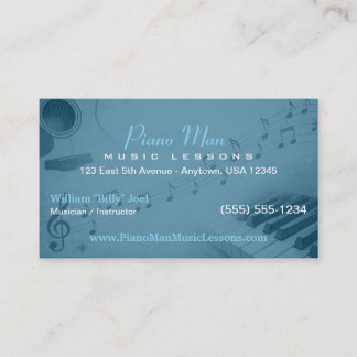 Music Teacher | Private Music Lessons Visitenkarte