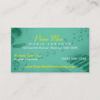 Music Teacher | Private Music Lessons Visitenkarte