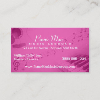 Music Teacher | Private Music Lessons Visitenkarte