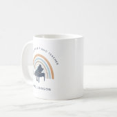 Music Teacher Rainbow Piano Kaffeetasse (Vorderseite Links)