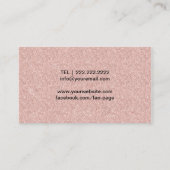 Music Teacher Rose Gold Glitzer Piano Visitenkarte (Rückseite)