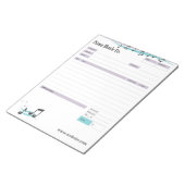 Music Teacher Theme Order Form/Invoice Notepad Notizblock (angewinkelt)