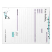 Music Teacher Theme Order Form/Invoice Notepad Notizblock (Vorderseite)