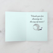 Music Teacher Vielen Dank Dankeskarte (Innenseite)