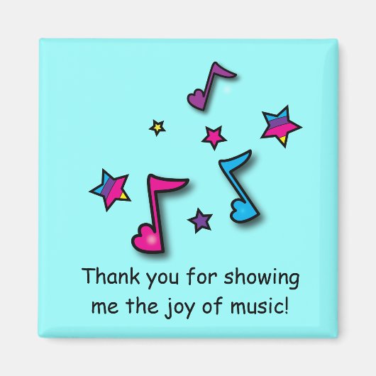 Music Teacher Vielen Dank Magnet (Vorne)