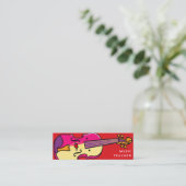 Music teacher violin private lessons mini visitenkarte (Stehend Vorderseite)