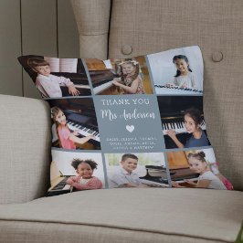 Music Teacher Wertschätzung Foto Collage Blue Kissen