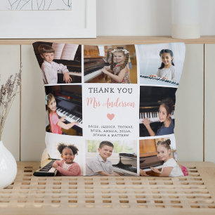 Music Teacher Wertschätzung Foto Collage White Kissen