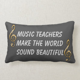 Music Teacher Wertschätzung Gold Clef Unterricht Lendenkissen