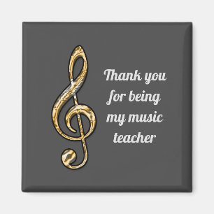 Music Teacher Wertschätzung Gold Clef Vielen Dank Magnet