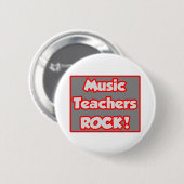 Music Teachers Rock! Button (Vorne & Hinten)