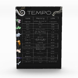 Music Tempo Chart photo block