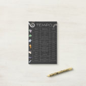 Music Tempo Chart post-it notes Post-it Klebezettel (Auf Schreibtisch)