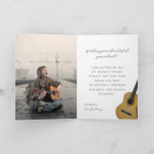 Music Theme Belated Birthday Card – Guitar Design Karte (Innenseite)